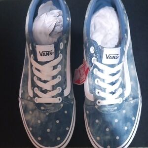 Vans Denim Blue Polka Dot Shoes